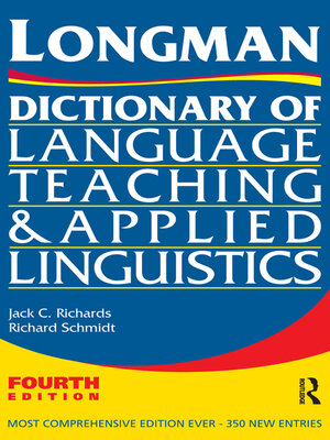 cover image of Longman Dictionary of Language Teaching and Applied Linguistics